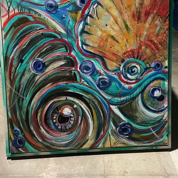 Pop Expressionism on canvas watchtide eyes - Picture 2 of 2